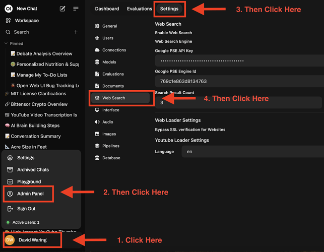 Setting Up Web Search